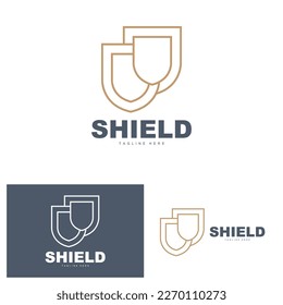 Logotipo Escudo, Vector de seguridad de protección antivirus, diseño de escudo con logotipo para juegos simples