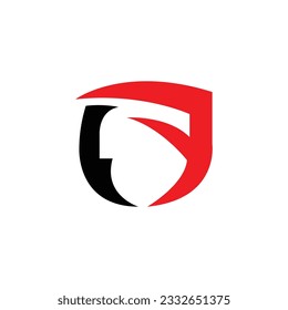 Shield Logo, Antivirus Protection Security Vector, Simple Gaming Logo Shield Design