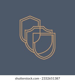 Schild-Logo, Antivirus Protection-Sicherheitsvektor, einfaches Gaming-Logo-Design