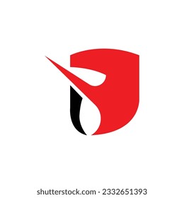 Shield Logo, Antivirus Protection Security Vector, Simple Gaming Logo Shield Design