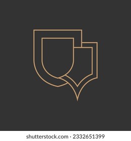 Shield Logo, Antivirus Protection Security Vector, Simple Gaming Logo Shield Design