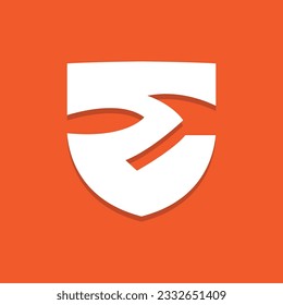 Shield Logo, Antivirus Protection Security Vector, Simple Gaming Logo Shield Design