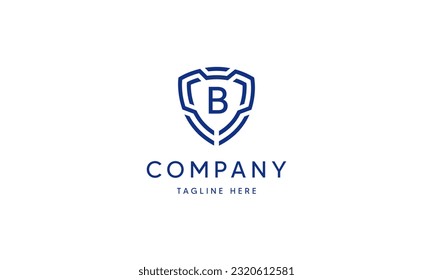 Shield Logo Blue Tech Modern IT