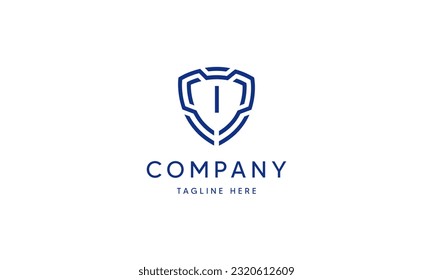 Shield Logo Blue Tech Modern IT