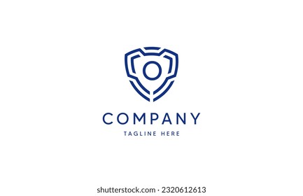 Shield Logo Blue Tech Modern IT