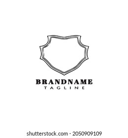 Schild-Logo-Cartoon-Symbol-Design-Vorlage Schwarz, moderne Vektorgrafik