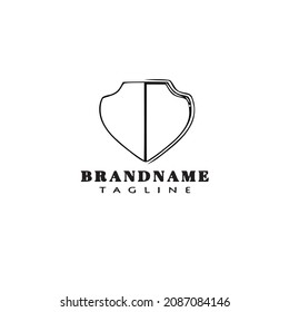 shield logo cartoon icon design black modern isolated vector illustration