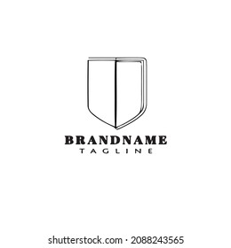 Schild-Logo-Cartoon-Symbol-Design-Vorlage Schwarz, moderne einzelne Vektorgrafik