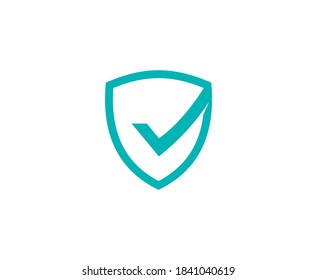 Shield Logo Check Mark Vector Icon Stock Vector (Royalty Free ...