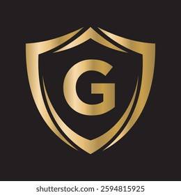 Shield Logo Combine With Letter G Vector Template