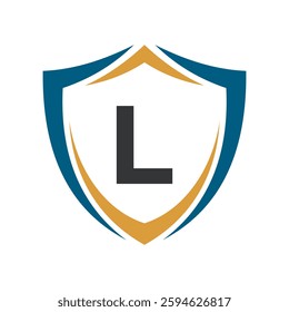 Shield Logo Combine With Letter L Vector Template