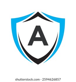 Shield Logo Combine With Letter A Vector Template