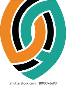 El logotipo del escudo se combina con la letra D, y el número nueve y nueve, perfecto para la seguridad del logotipo de sus iniciales comerciales