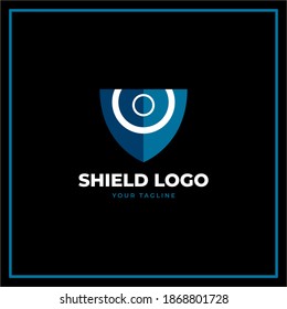 Concepto de logotipo Escudo - Color azul