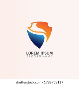 Shield logo creative design business template vector