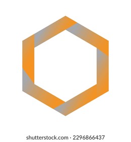 shield logo cube three-dimensional hexagon vector