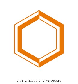 shield logo cube three-dimensional hexagon vector