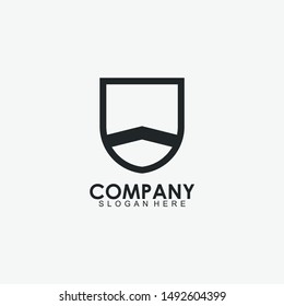 Shield Logo Design With Black Colour Isolated In White Background. Shield Icon. Shield, Vector Illustration