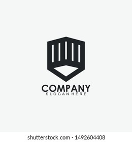 Shield Logo Design With Black Colour Isolated In White Background. Shield Icon. Shield, Vector Illustration