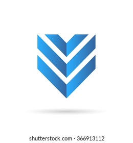 Shield logo design concept security icon element