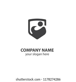 shield logo design element, shield logo design template