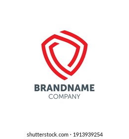 diseño de logotipo de escudo con geometría