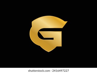 Diseño del logotipo Escudo letra inicial G con concepto creativo. Icono de logotipo para empresas y personal