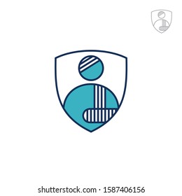 Shield Logo Design With Injured People, Injury Help And Care Icon, Hospital Symbol, Shielding Symbol, Accident And Injuries Law Advocating, Health Insurance, Accident Insurance Logo Template