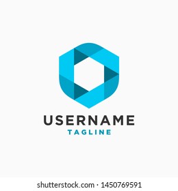 shield logo design inspiration . abstract shield logo template . circle shield logo design . abstract modern logo template