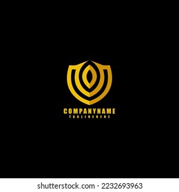 Shield logo design premium concept. Elegant and luxury style.