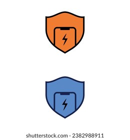 Diseño del logotipo Shield para protectores de pantalla y reparaciones móviles 
