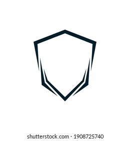 shield logo design template ready for use, shielding icon in black and white color, security and protector symbol