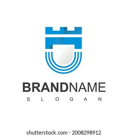 Shield Logo Design Template, Secure Symbol