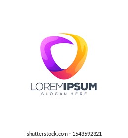 shield logo design vector illustration