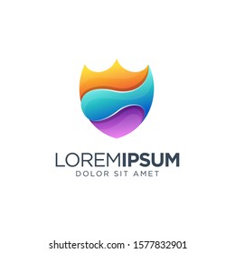Shield Logo Design vector illustration, colorful logo