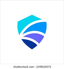 shield logo design vector sign