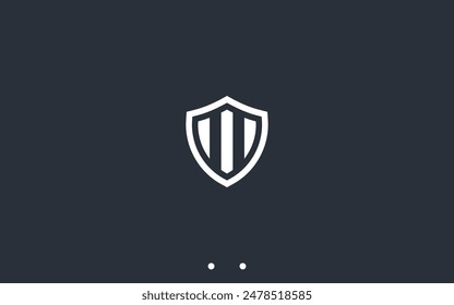 ilustración de silueta de Vector de diseño de logotipo de escudo