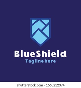 Shield logo design vector template with Flat Concept style. Modern Symbol and Security icon for Company And Business.