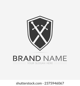 vector de diseño de logotipo de escudo, plantilla de logotipo de emblema de escudo, símbolo de logotipo, vector de icono