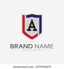 vector de diseño de logotipo de escudo, plantilla de logotipo de emblema de escudo, símbolo de logotipo, vector de icono
