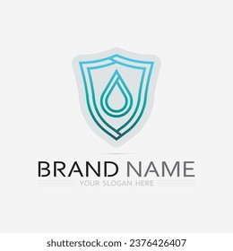 vector de diseño de logotipo de escudo, plantilla de logotipo de emblema de escudo, símbolo de logotipo, vector de icono