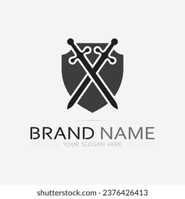Schildlogo-Design-Vektorgrafik, Schild-Emblem-Logo-Vorlage, Logosymbol-Vektorsymbol