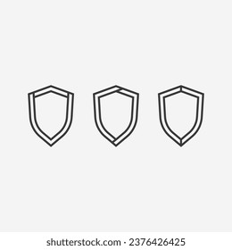 shield logo design vector,shield emblem logo template,logosymbol icon-vector