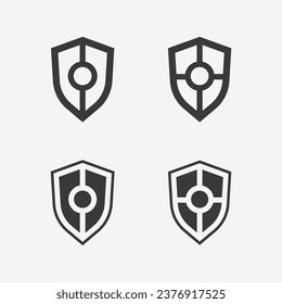 shield logo design vector,shield emblem logo template,logosymbol icon-vector
