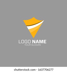 shield logo design with yellow colour