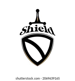 Shield logo design for your brand illustration