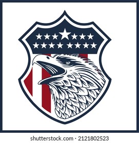  shield logo, eagle and shield logo