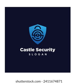 the shield logo is in the form of a fingerprint forming a padlock
