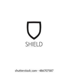 shield logo graphic design concept. Editable shield element, can be used as logotype, icon, template in web and print