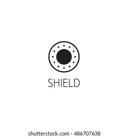 shield logo graphic design concept. Editable shield element, can be used as logotype, icon, template in web and print